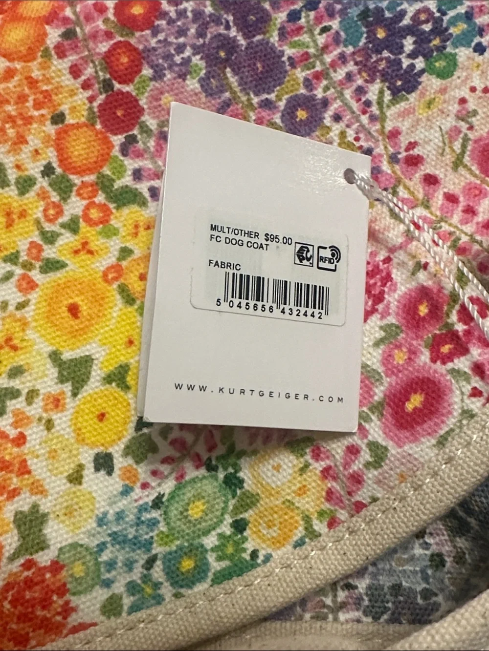 Kurt Geiger Canvas Floral Patchwork Dog Coat in Multicolor Floral